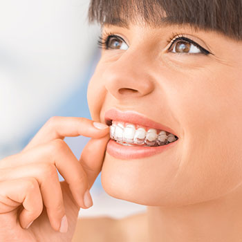 Woman Wearing Orthodontic